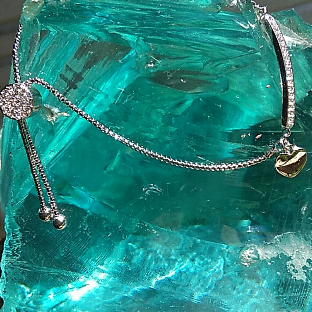 New Silver Crystal Adjustable Bracelet